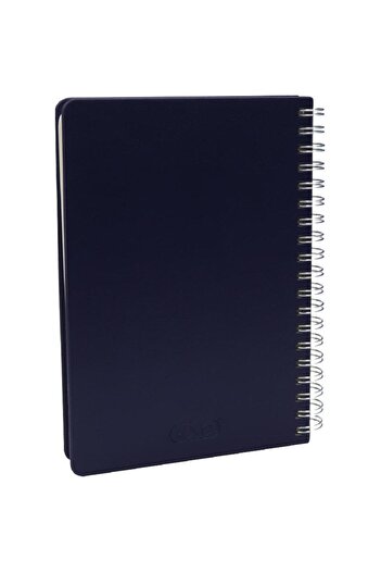 Roco Leatherette Pocket Notebook – 11.3 x 16.3 cm, 80 Sheets, Lined, Navy Blue