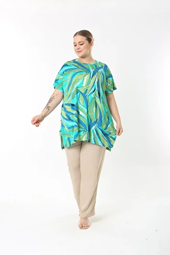 XL Modam Women's Plus Size Tunic Pants Set