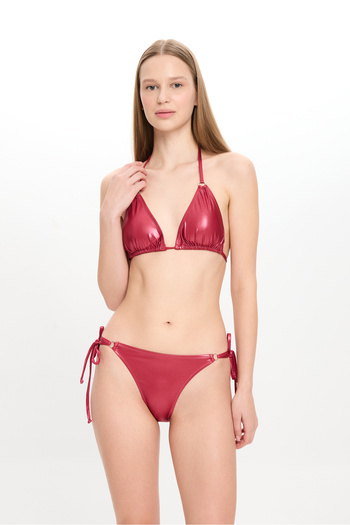 TOOSALTY Women's Leather Look Small Triangle Bikini Set 25Sw027St