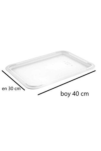 NF WEAR STORE Küçük Boy - Ev Tipi Kapaklı Ekmek-Pizza-Hamur Teknesi 400x300x100 mm