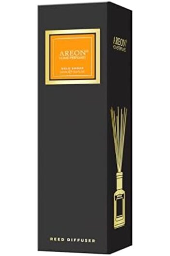 Areon Home Perfume Reed Diffuser 150 ml Premium 10 Rattan Reeds - Gold Amber
