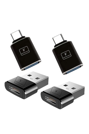 TrendiShop Set 4 adaptoare OTG, TrendiShop®, Mix de la tip C la USB și USB la tip C