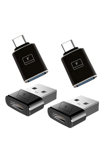 TrendiShop Set 4 adaptoare OTG, TrendiShop®, Mix de la tip C la USB și USB la tip C