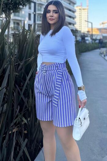 NEW LAVİVA Women's Purple Shorts - 700-3562