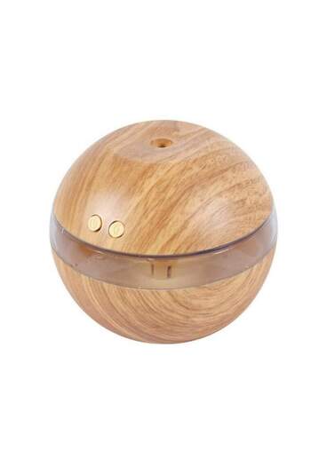 SIKS ® round humidifier for aromatherapy, essential oil diffuser, light wood color, 300 ml