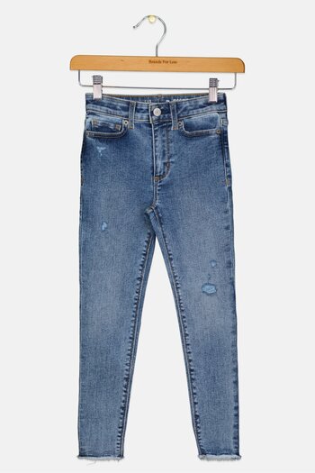 GAP Kids Girl Washed Stretchable Denim, Blue