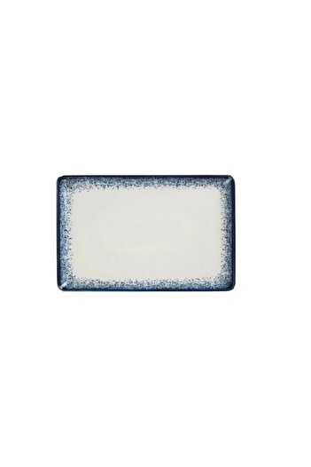 Generic Kutahya Starry Dreams Dishwasher Safe Porcelain Rectangular Flat Plate Blue and White 23 x 17cm
