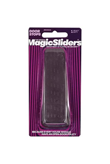 Generic Magic Sliders Durable Heavy Duty Rubber Wedge Door Stop Brown 6.33 x 2.5inch