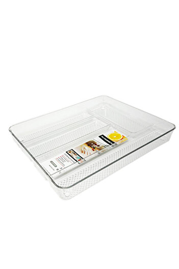 PUFO Cuisine non-slip cutlery organizer for drawer with 5 compartments, 29.5 x 24 cm