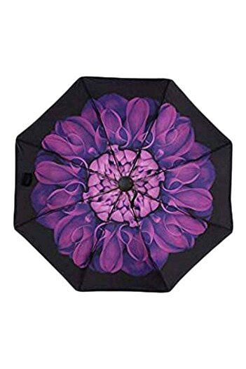 Generic Dual-Purpose Super Sunshade Raining Umbrella Purple/Black