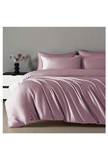 Primavara Double bed linen, 4 pieces, Finet Satinat, Fitted sheet 180x200cm, Dusty Pink