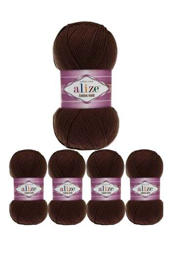Alize Aliza Original Turkish Alize Cotton Gold Threads, 5 Pieces