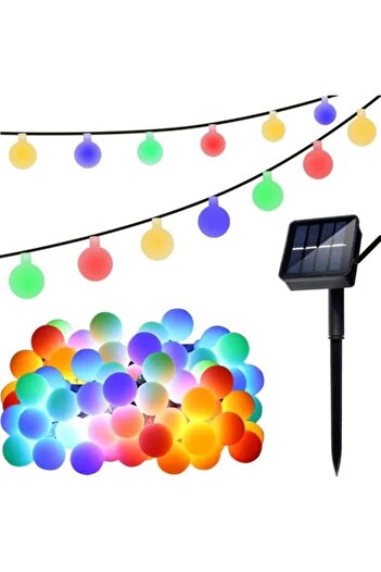 Gardlov Garland of decorative solar lights, Gardlov, 50 colored bulbs, fairy lights, 7m length, 8 modes