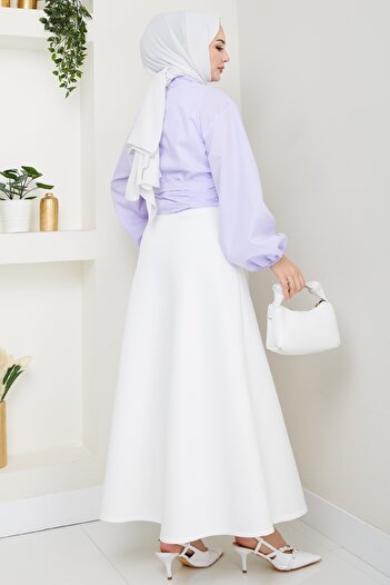 InStyle Poplin Bağlamalı Gömlek Lila