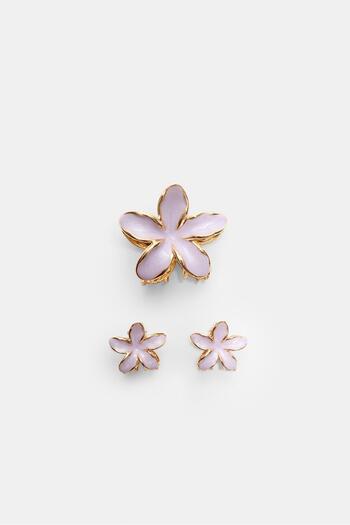 Stradivarius Pack of 3 floral hair clips