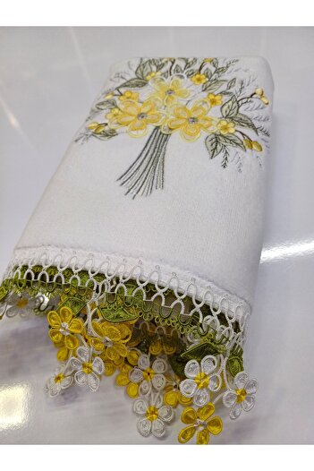 Butik Hand Knitted Embroidered Towel