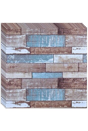 HOZRO Set 20 x Tapet 3D self-adhesive HOZRO, brick and wood imitation model, covers a surface of 10.78 m²
