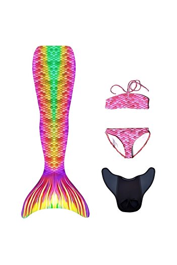 Kuaki Mermaids Mermaid 4 Piece Set Bikini Costume Set Cancun