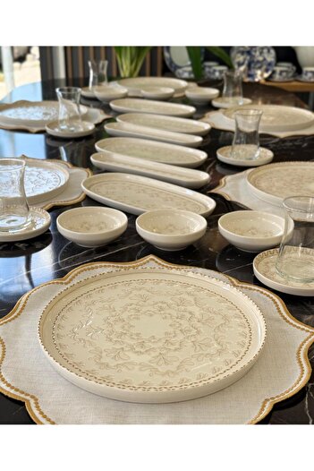 Onedekor 30 Piece Porcelain Breakfast Set Serena