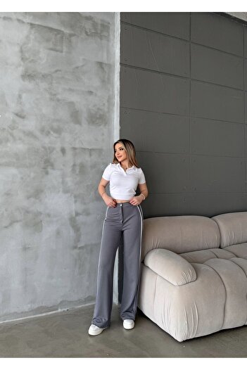 RPT MODA High Waist Lycra Palazzo Pants with Arabic