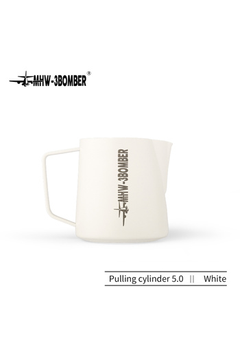 Choice5 400ml White MHW-3BOMBER Stainless Steel Milk Frothing Pitcher Professional Milk Foam Latte Art Makin