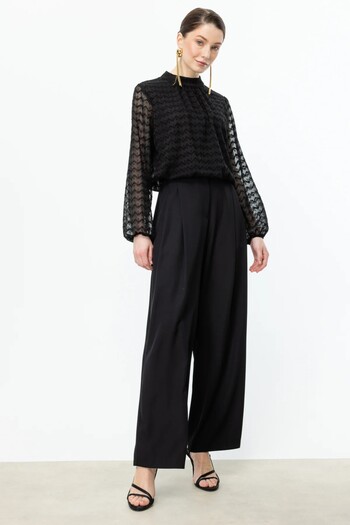 ON TRİKO Pleated Wide Leg Trousers 54117-225