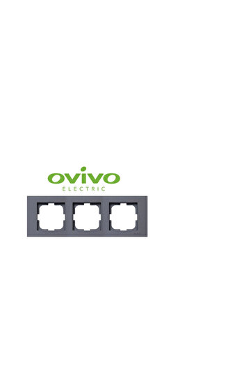 Elvora Smoked Triple Frame Grano - Frame Compatible for Socket and Switch