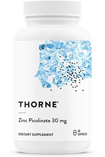 Thorne Zinc Picolinate 30 mg - Well-Absorbed Zinc Supplement for Growth and Immune Function - 60 Cap