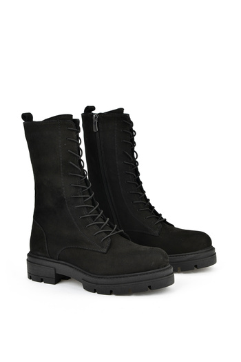 Ziya , Women's Genuine Leather Boots 15319Z663582 Black