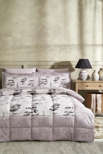 Özdilek Özdilek Ranforce Double Sleeping Set-Toile De Jouy Powder