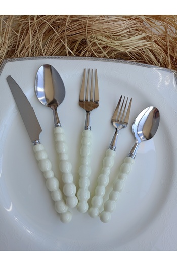 Home Pearl Fork Spoon Full Set -With Knife