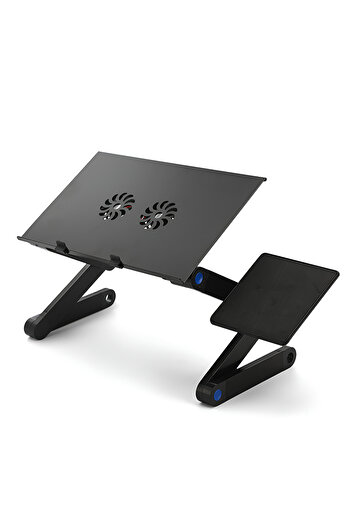Teno Teno® 2-in-1 Laptop Table, height-adjustable, multifunctional, 42 x 26 cm, black