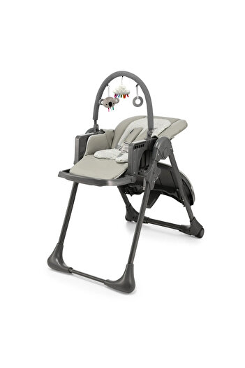 Kinderkraft KINDERKRAFT TUMMIE DINING CHAIR, FOLDABLE, GREY
