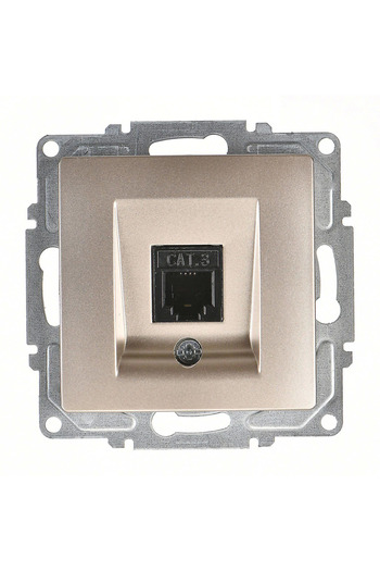 Enseb Visage ambiance metallic beige num wire socket cat3 frameless - compatible frame for socket and switch
