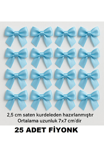 serap çiçekçilik 25 Τεμάχια Baby Blue Satin Bow Κορδέλα Σατέν Κορδέλα Φιόγκος.