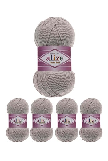 ALÂ Original Turkish Alize Cotton Gold Threads, 5 Pieces