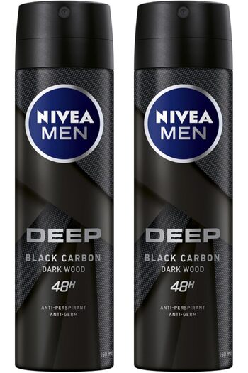 NIVEA Dry Clean Feel Antiperspirant Spray for Men, Nivea Men 2 x 150ml