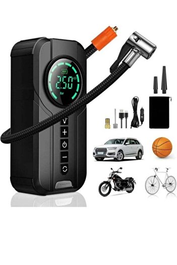 Primo Plus Pr605 6000 Mah Portable Car Starter Battery With Built-in Air Blower