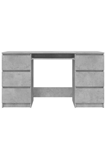 vidaxl Writing Desk Concrete Grey 140x50x77 cm Engineered Wood