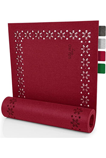 Weinrotm placemat, felt, burgundy, 30 x 100 cm
