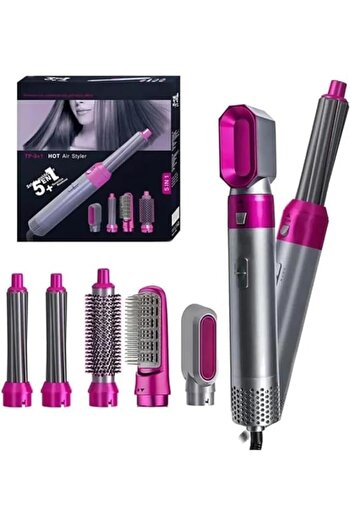Generic 5 In 1 Hot Air Hair Dryer And Curler Tool Set