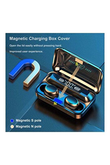 COOYA Bluetooth earbuds,wireless in-ear headphones,charging case,24H playtime,stereo sound,portable, black