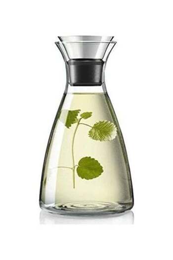 HALAMODO Heat Resistant Borosilicate Water Carafe Glass Pitcher clear