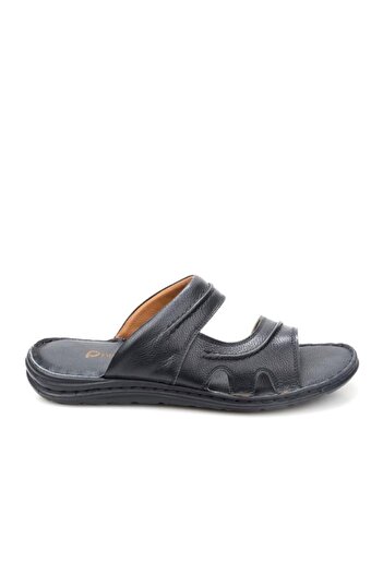 PİSAGOR Pisagor Ps-33540 Orthopedic Men's Massage Sole Genuine Leather Slippers