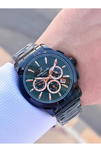 Daniel Klein Steel Cord Chronometer Dial Design 3 Atm Water Resistant Men Wristwatch 14031.5