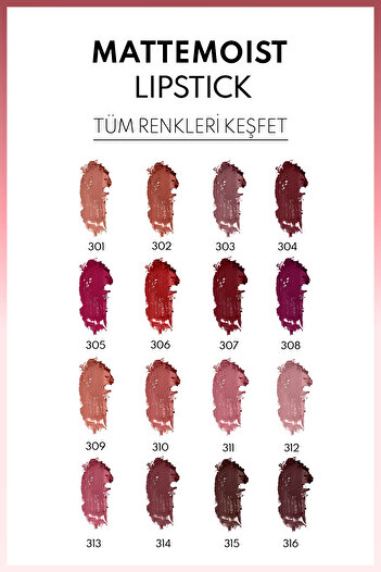 NOTE Mattemoist Lipstick Mat Bitişli Ruj 311 Satin Cup - Pembe Nude