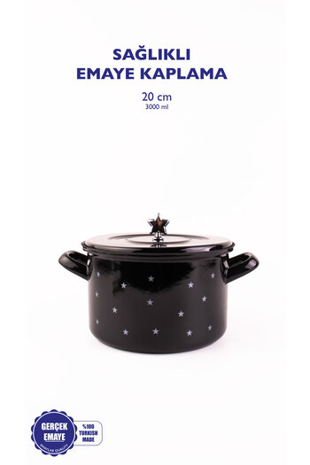 EMAYlab Star Enamel 20cm Pot - 3 Liters