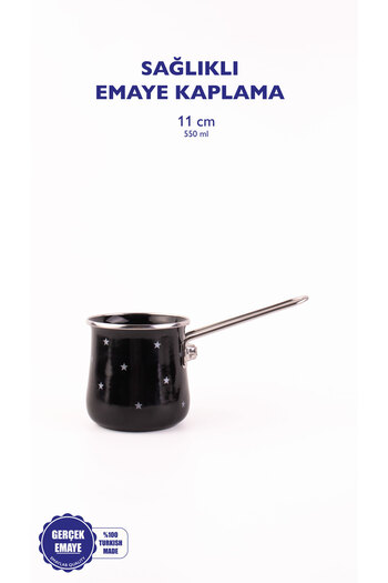 EMAYlab Star Patterned Enamel Coffee Pot (Can Be Used on All Stoves)