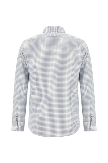 Abdullah Kiğılı Cămașă din bumbac în carouri slim fit cu mânecă lungă