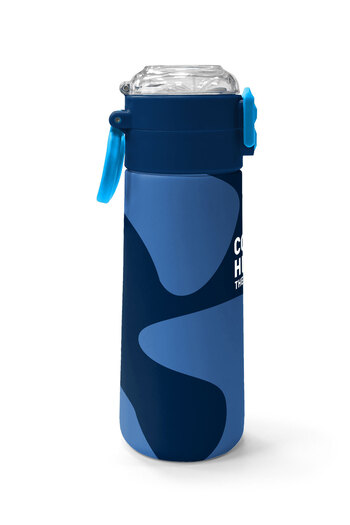 Coral High Kids Navy Blue Patterned Steel Thermos with Straw and Direct Drinking 500 ml 31888